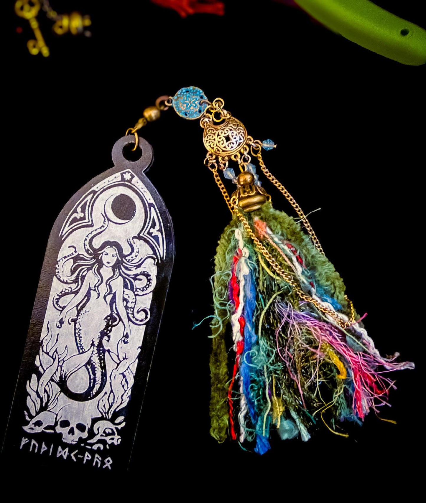 Threadbound Relic Set: Personalized Bookmark & Tassel. One-of-a-Kind Vibe-Based Relic.
